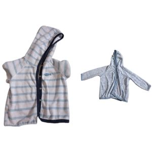 First Impressions Beach Summer Bath Fish Stripes Polyester Towel Jackets 18M Set